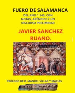 Portada del libro FUERO DE SALAMANCA: DEL AÑO 1.140 disponible en Amazon.