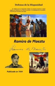Portada del libro Defensa de la Hispanidad, Ramiro de Maeztu disponible en Amazon.