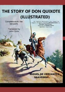 Bogforside tilgængelig på Amazon: Don Quixote (Illustrated): The Timeless Masterpiece — 350 Watercolors by Salvador Tusell Graner amd by Gustave Doré’s