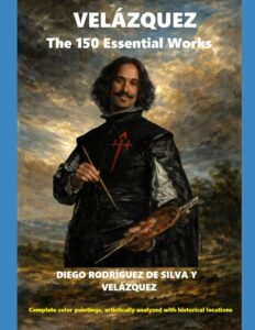 Bogforside tilgængelig på Amazon: VELAZQUEZ The 150 Essential Works: Complete color paintings, artistically analyzed